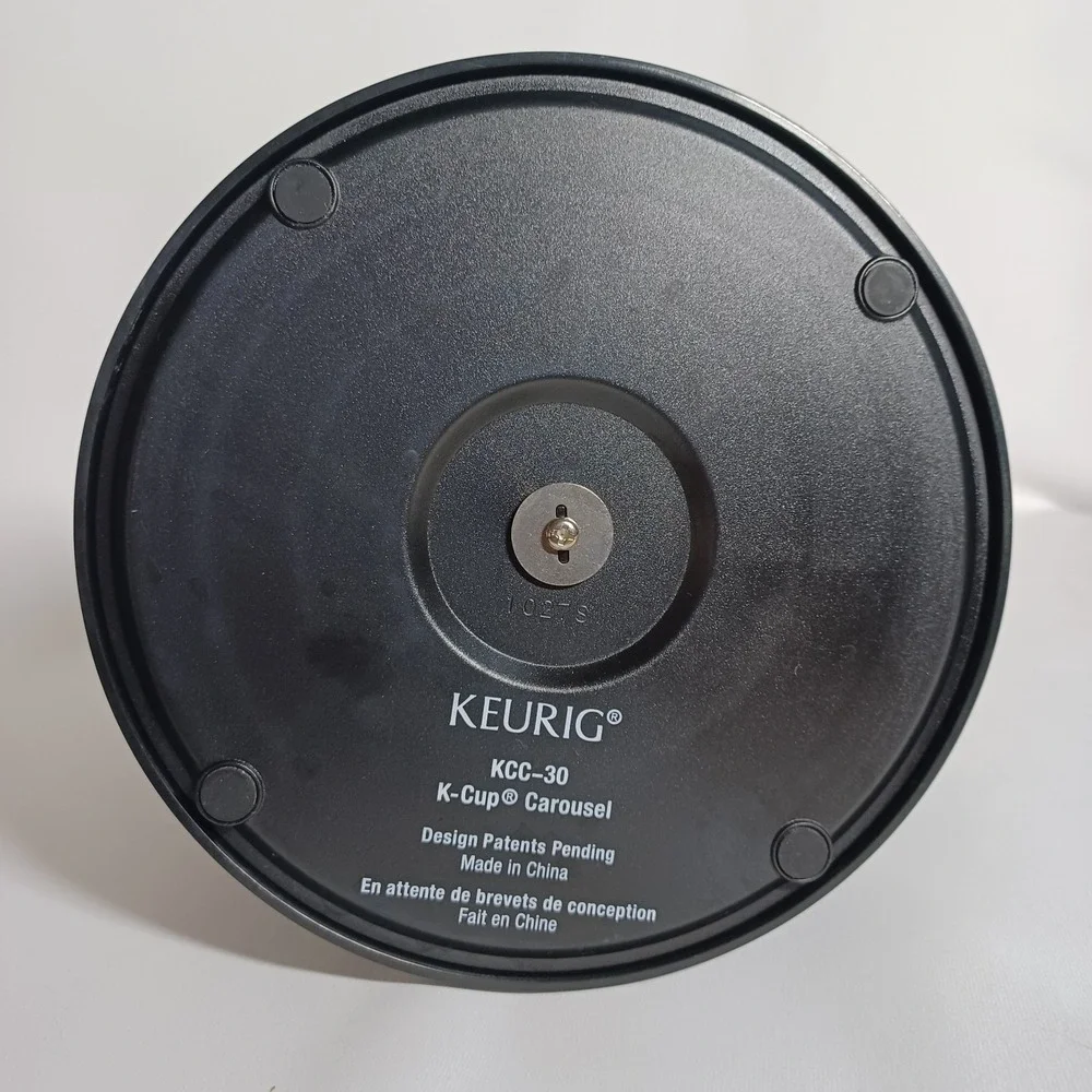 Keurig KCC-30 K-Cup Carousel 30 Pod Rotating Coffee Storage Holder Black Silver